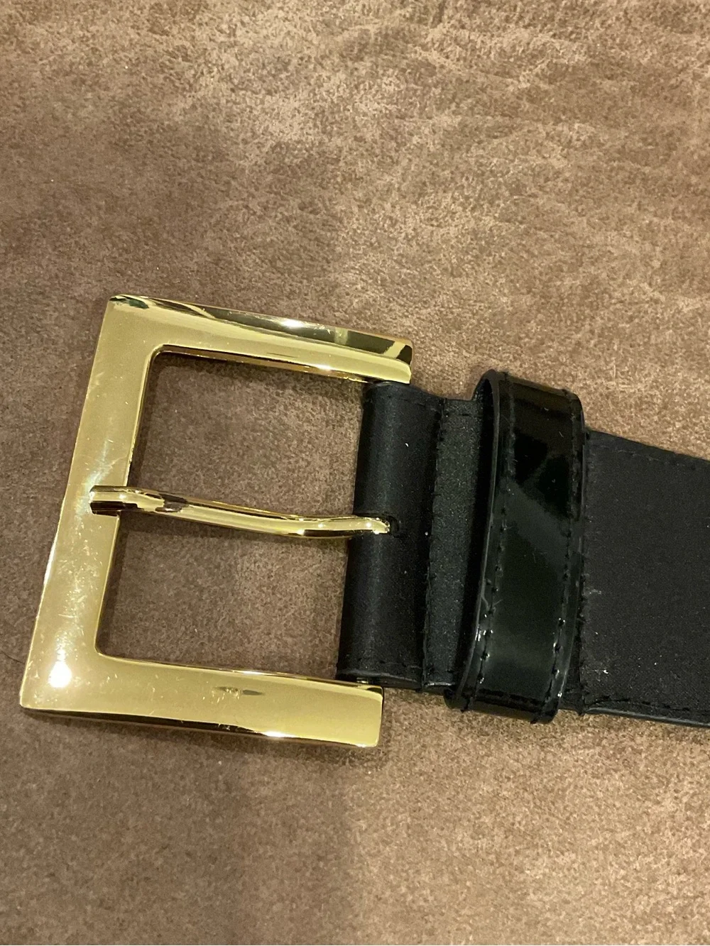 Carlisle Black Stretchy Belt with Gold Buckle XS